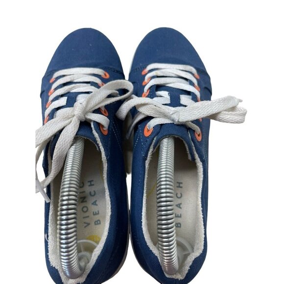 Vionic Shoes STINSON Womens Navy Blue Canvas Comfort Sneakers Flats Size 8 US - Picture 3 of 6